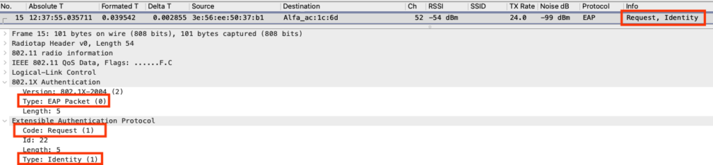 EAPOL identity request